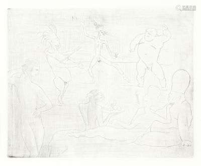 Pablo Picasso, La Danse Barbare (Devant Salomé et Hérode), Pl.15 from 'La Suite des Saltimbanques'