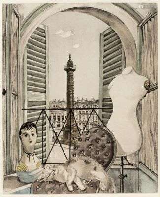 Tsuguharu Foujita, Place Vendôme, from 'La Rivière enchantée'