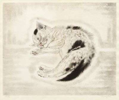 Tsuguharu Foujita, Chaton endormi, from 'Les Chats'