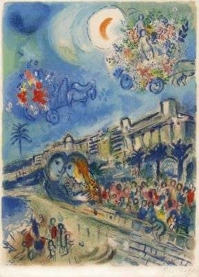 Marc Chagall (After), Bataille de fleurs, from 'Nice et la Côte d'Azur' by Charles Sorlier
