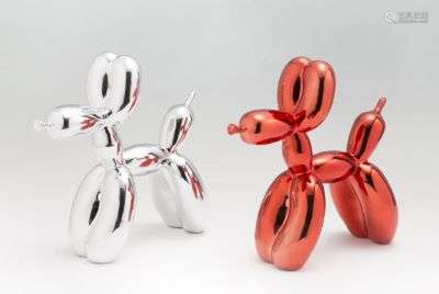 Jeff Koons (After), Balloon Dog (Red)/ Balloon Dog (Silver)
