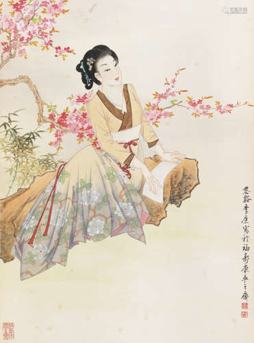 季康（1911～2007） 仕女 立轴 设色纸本