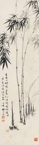 柳子谷（1901～1986） 竹 立轴 水墨纸本