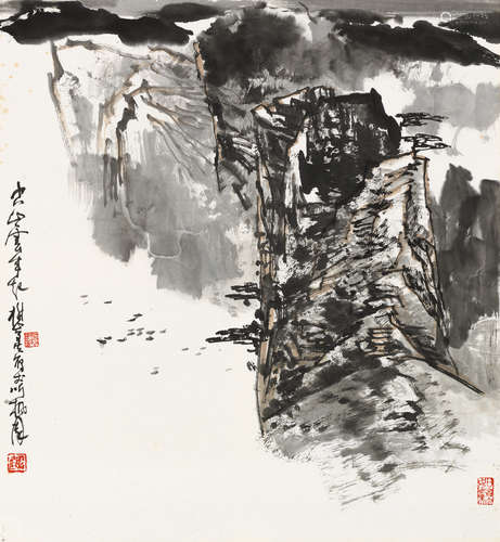 刘懋善（b.1942） 空山云起 镜片 设色纸本