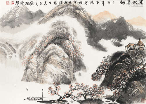 许钦松（b.1952） 深秋暮韵 镜片 设色纸本