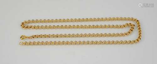 A 9ct gold chain, 44cm long, 9.2g.