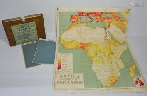 A George Philip & Son Comparative Series of Wall Atlases, Africa, to include Relief of Land,