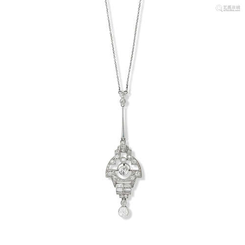 A diamond necklace, Art Deco style