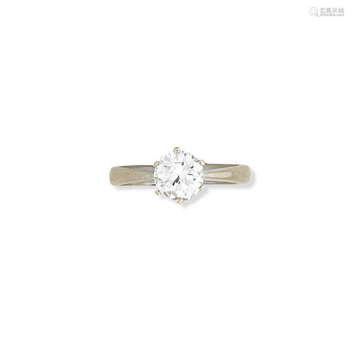 A Diamond Single-Stone Ring, Modern