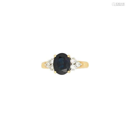 A sapphire and diamond ring