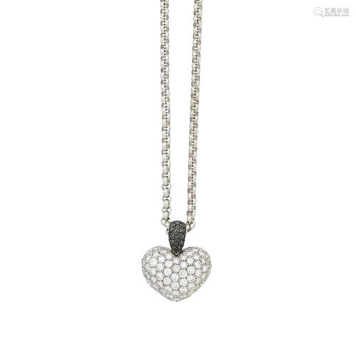 A diamond heart-shaped pendant with chain, Chopard