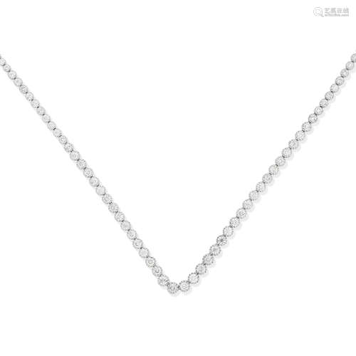 A diamond rivière necklace