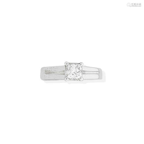 A diamond single-stone ring