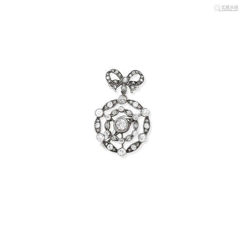 a diamond brooch/pendant, early 20th century