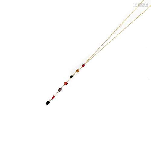 A tourmaline bead set necklace, Louise Shafar, Glasgow