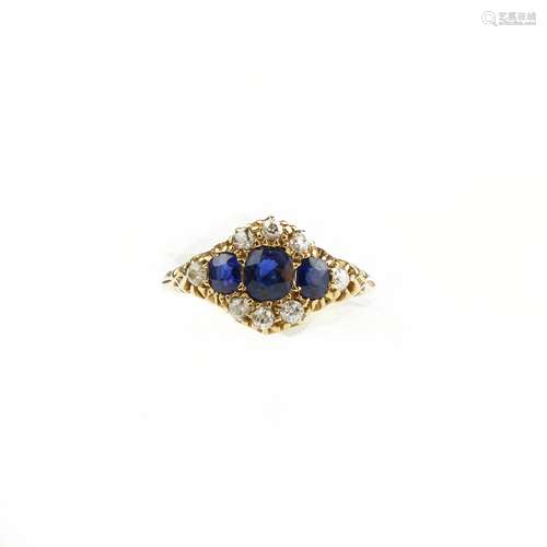 A sapphire and diamond ring