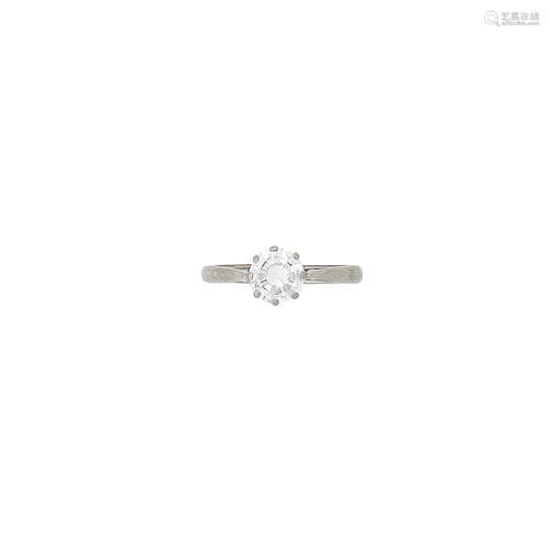 A diamond single-stone ring, early 20th century