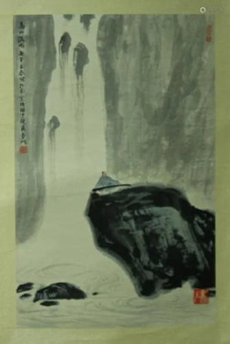 Chinese Scroll Painting Signed by Ya Ming