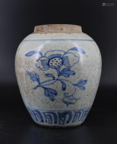 Qing Porcelain Blue&White Jar