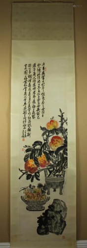 Chinese Hand Painted Scrolled Painting