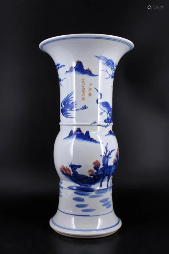 Large Qing Porcelain Blue&White Vase