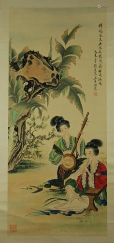 Chinese Hand Painted Scrolled Painting