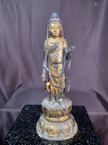 Japanese Wood Buddha of Edo Period