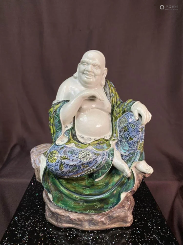 Chinese Sancai Porcelain Seated Lohan