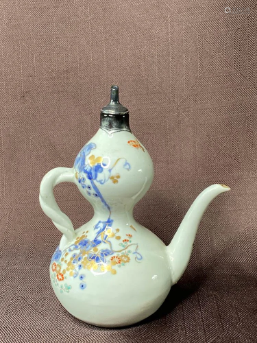 Japanese Porcelain Double Gourd Teapot with…