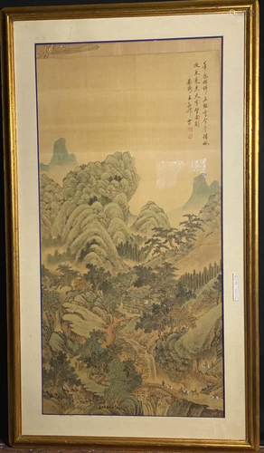 Chinese Landscape Painting on Silk