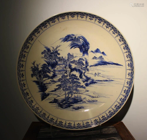 Massive Japanese Porcelain Charger with La…