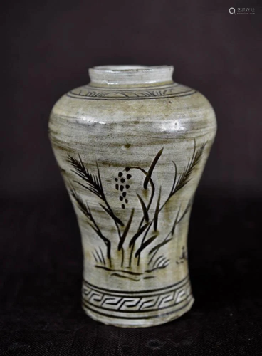 Korean Porcelain Vase - Incised Willow