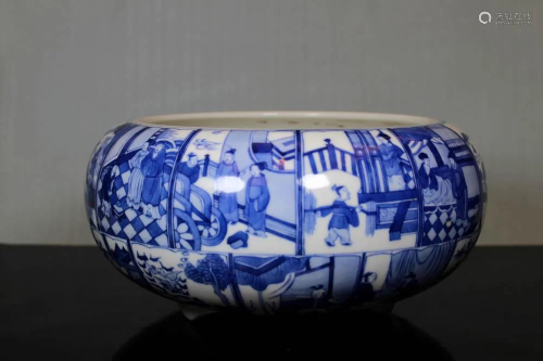 Chinese Blue White Porcelain Censer - Albert …