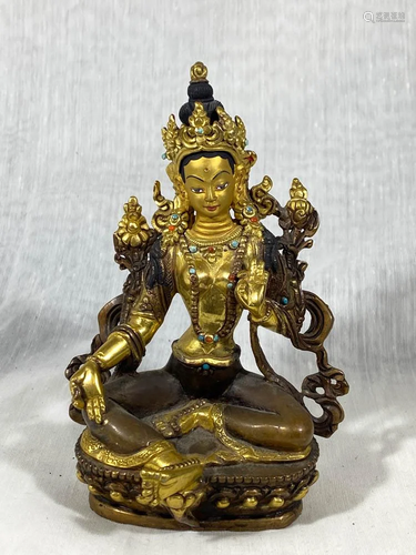 Nepalese Bronze Seated Tara