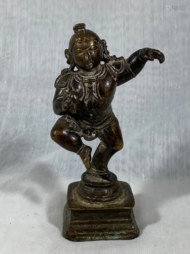 Antique Indian 17th cen Bronze Dancer