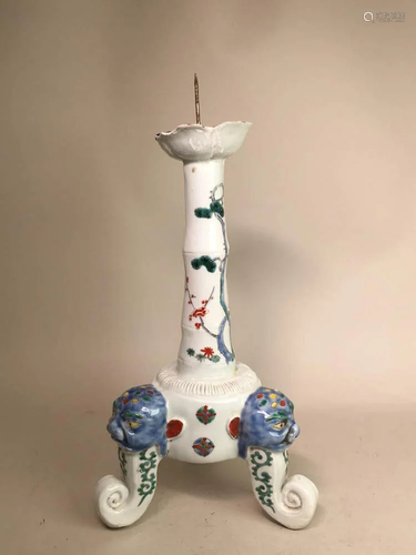 Early Japanese Kakeimon Porcelain Candl…