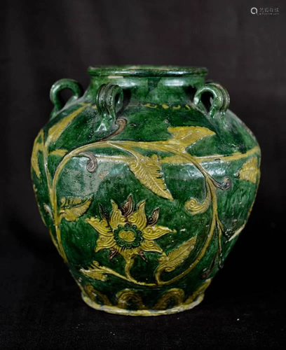 Chinese Sancai Pottery Vase