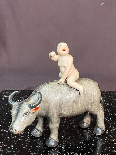 Chinese Porcelain Boy Riding Ox