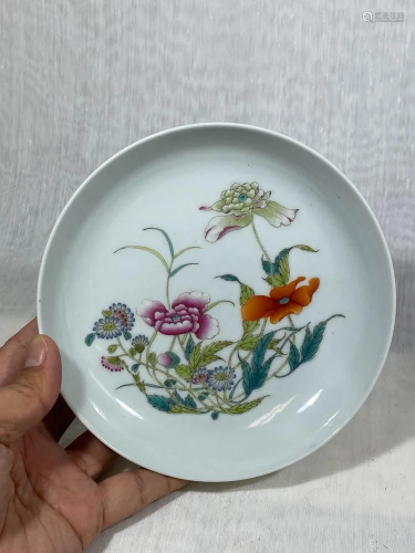 Chinese Porcelain Dish with Floral Motif
