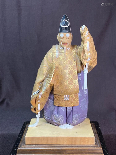 Stunning Japanese Carved Wood Priest with …