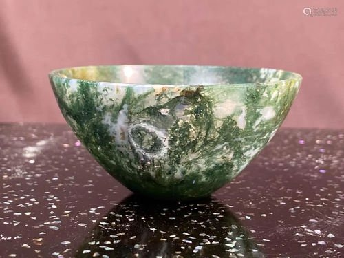 Chinese Moss Agate Bowl