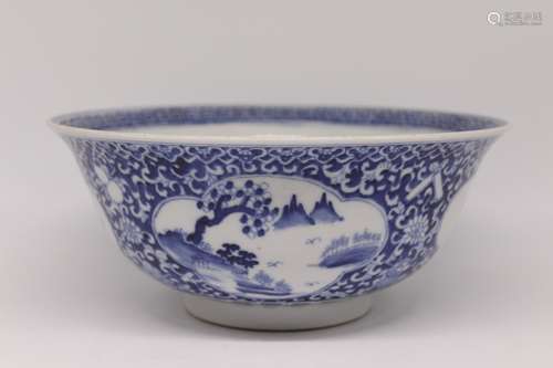 A Chinese Blue and White Porcelain Bowl