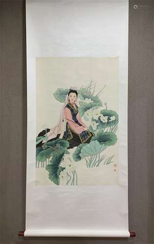 A Chinese Scroll Painting, Wang Meifang and Zhao Guojing Mark