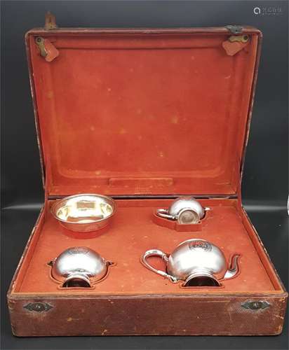 A Set of French Silver Tea Set