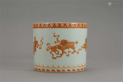 A Chinese Porcelain Brush Pot