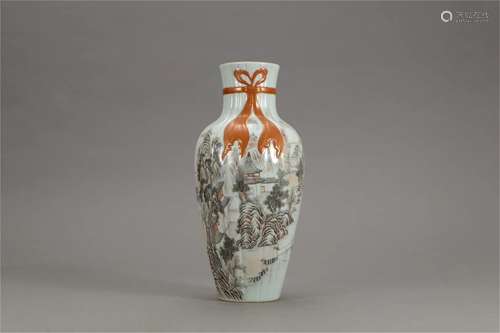 A Chinese Famille-Rose Porcelain Vase