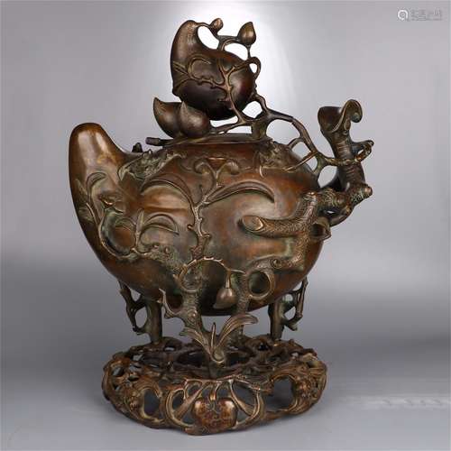 A Chinese Bronze Incense Burner