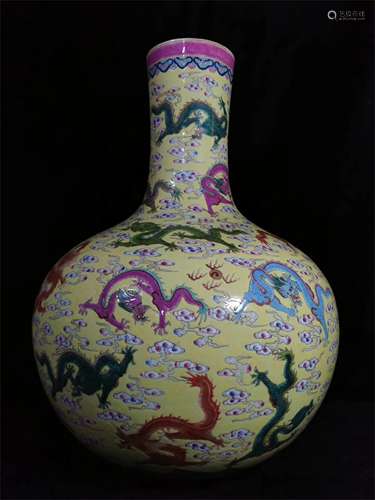 A Chinese Famille-Rose Porcelain Vase