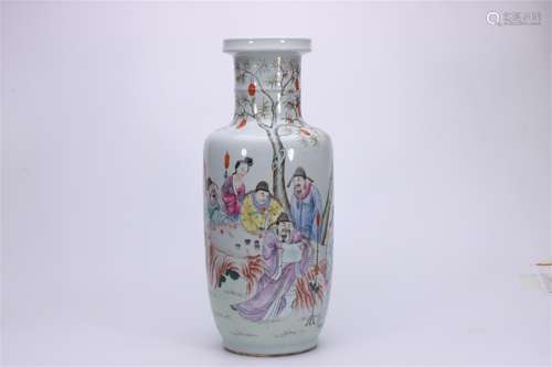 A Chinese Famille-Rose Porcelain Vase