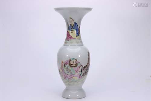 A Chinese Famille-Rose Porcelain Vase